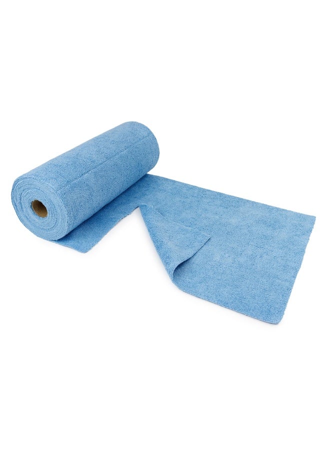Agc Blue Microfiber Cleaning Cloth Roll 30x30cm 30PCS Reusable Tear Away Towels Super Absorbent Lint Free Scratch Free Quick Dry Soft Durable Multipurpose Kitchen Car Glass Window Floor Home Cleaning Heavy Duty Microfibre Wipes Eco Friendly - Image 4